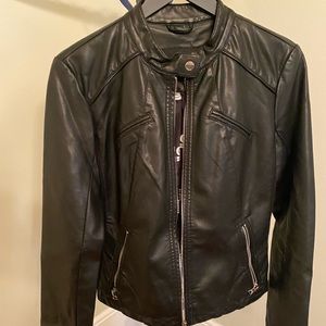 Guess Black Faux Leather Jacket